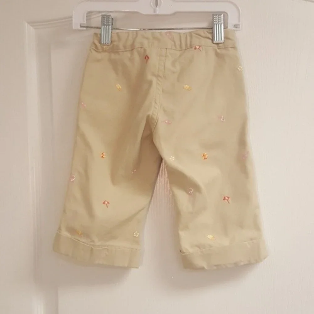 Carter's Khaki Capri Pant Flamingos Pineapple